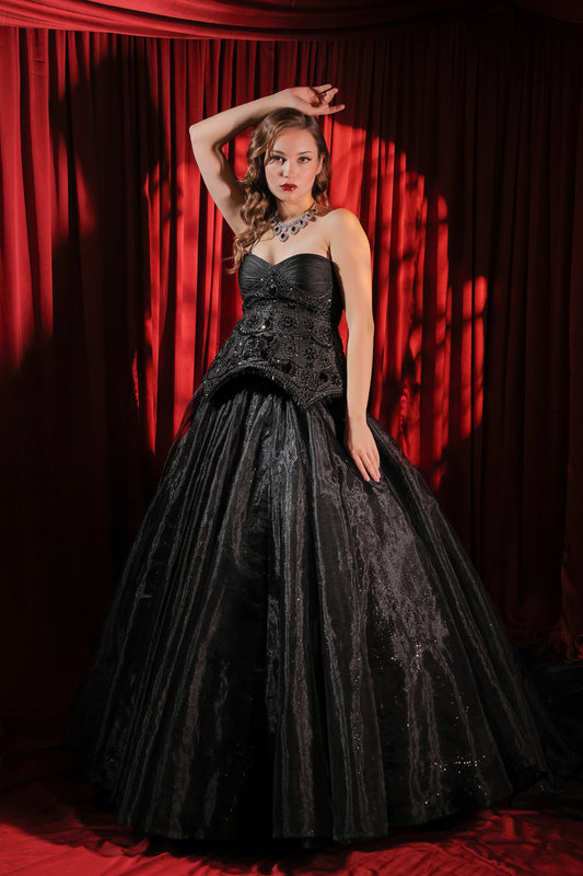 Noire Classique Corset Lehenga