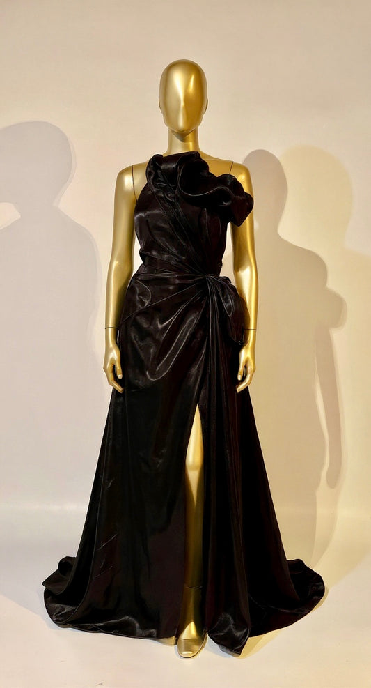 Black Draped Gown