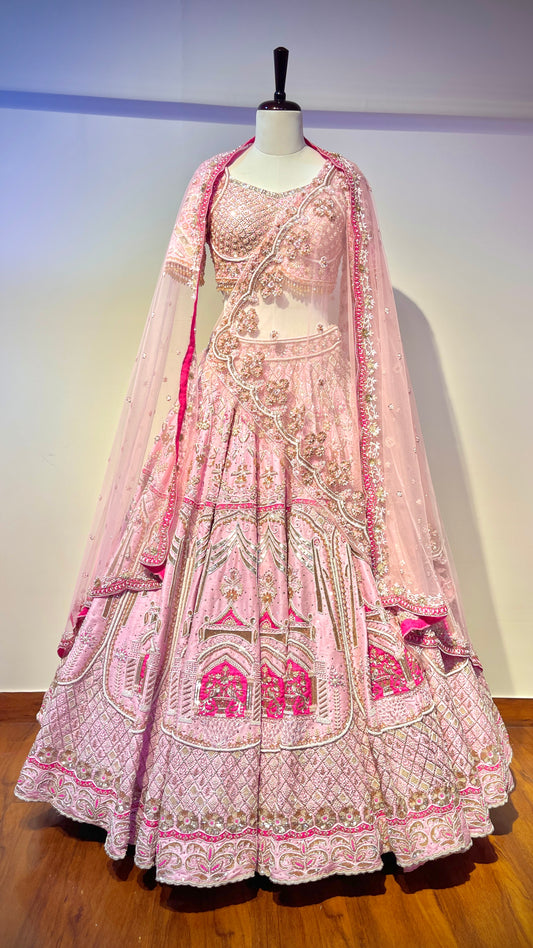 Pink Rose Bridal Lehenga